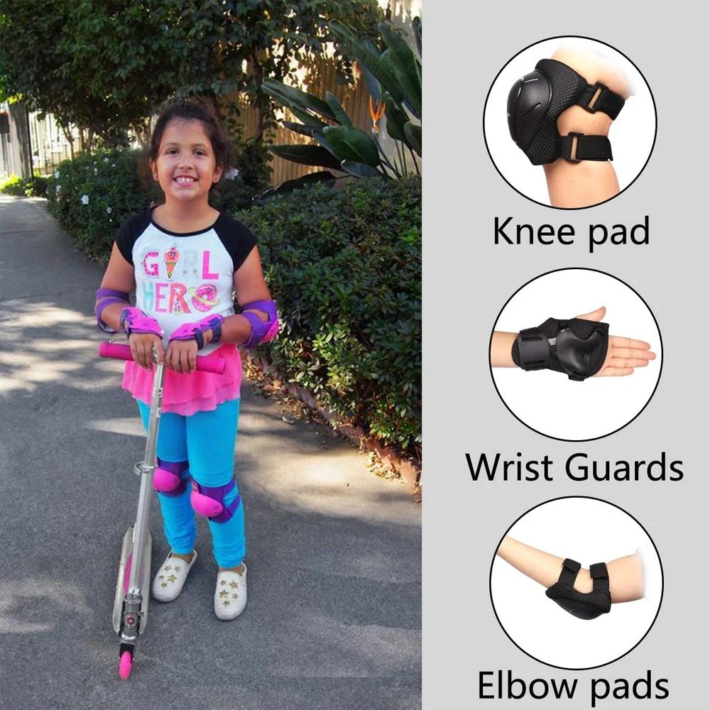 7Pcs/Set Roller Skating Kids B - огляд і ціна Scooter Helmet Set