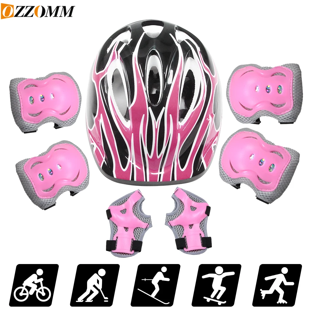 7PCS Kids Bike Helmet Set Skat - огляд і ціна Scooter Helmet Set