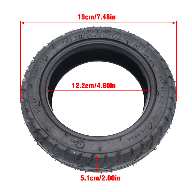 8-inch 8x2.00-5 vacuum tire su - огляд і ціна Electric Scooter Adults