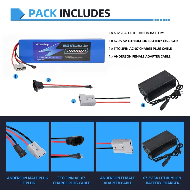  60V 20AH 30AH 21700 Lithium B - огляд і ціна 60V 30Ah 21700 Battery Pack