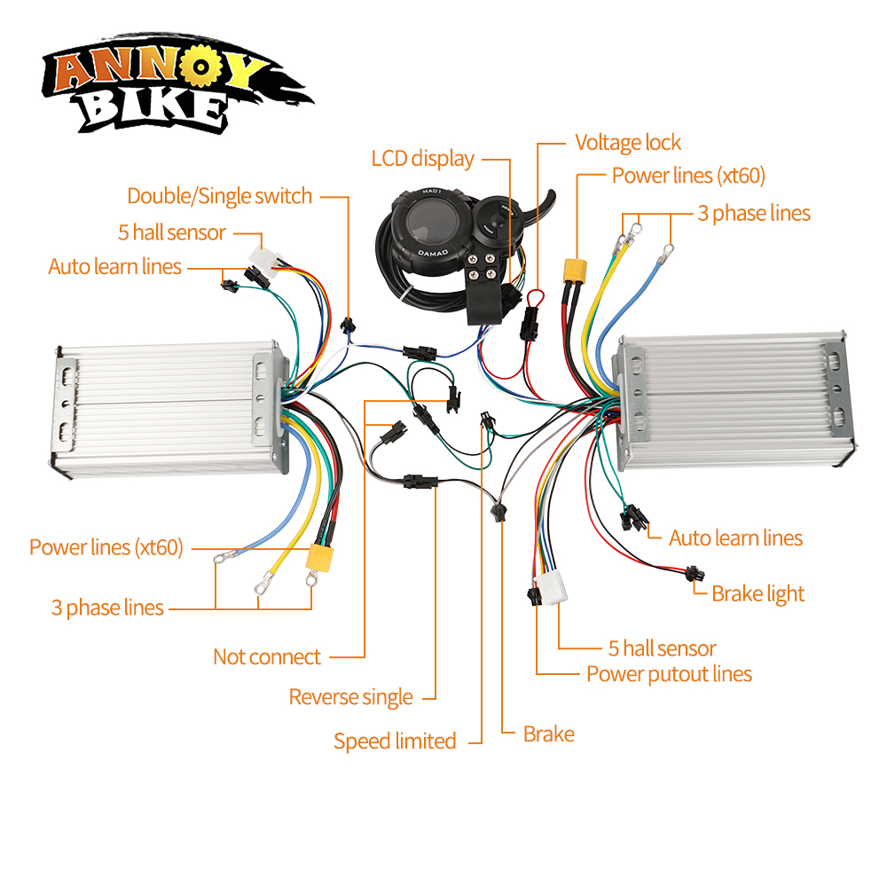 48v 60v 72v Daul Drive Control - огляд і ціна 72V 45A Dual Controller