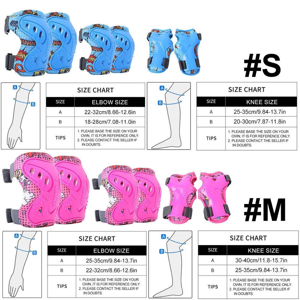 6Pcs Kids 3-12 Years Knee Elbo - огляд і ціна Scooter Helmet Set