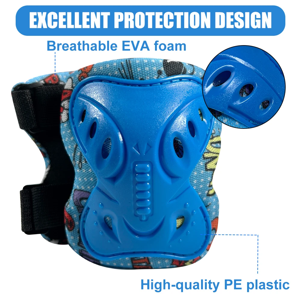 6Pcs Kids 3-12 Years Knee Elbo - огляд і ціна Scooter Helmet Set